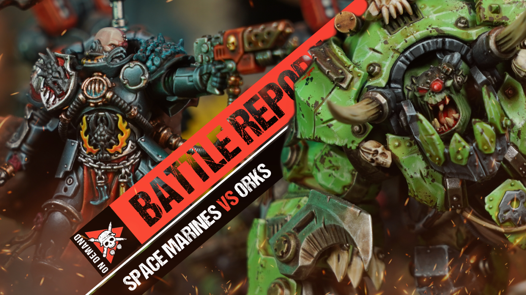 NEW CODEX Space Marines Vs Orks Warhammer 40k Battle Report