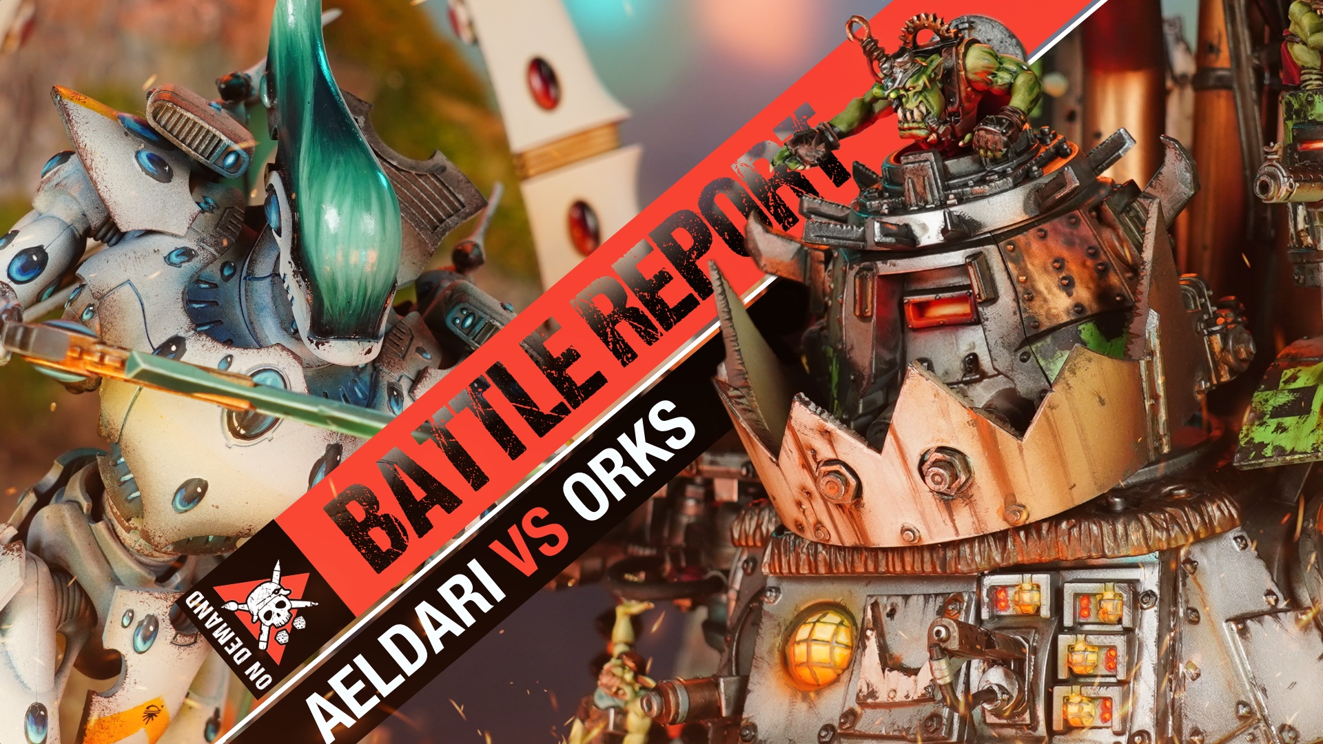 NEW CODEX Orks Vs Aeldari Warhammer 40k Battle Report Tabletop