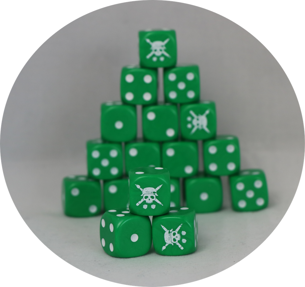 Green Dice Pyramid Tabletop Tactics