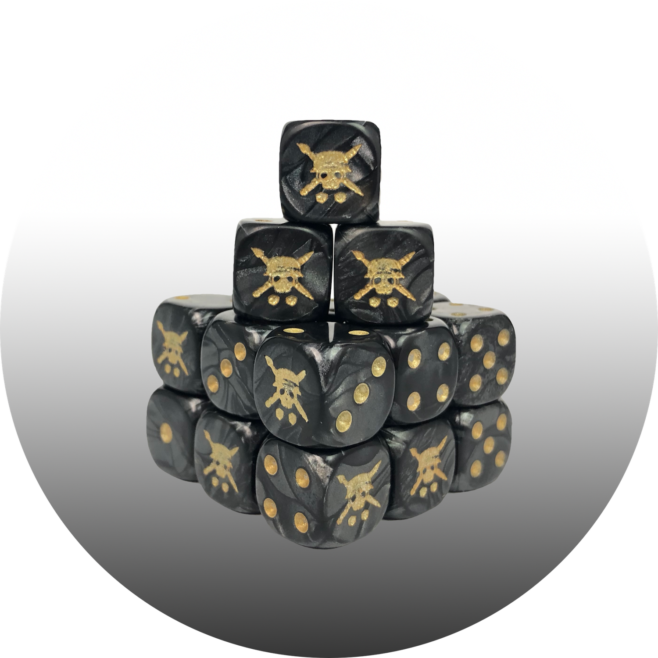 TABLETOP TACTICS BLACK PEARL DICE Tabletop Tactics