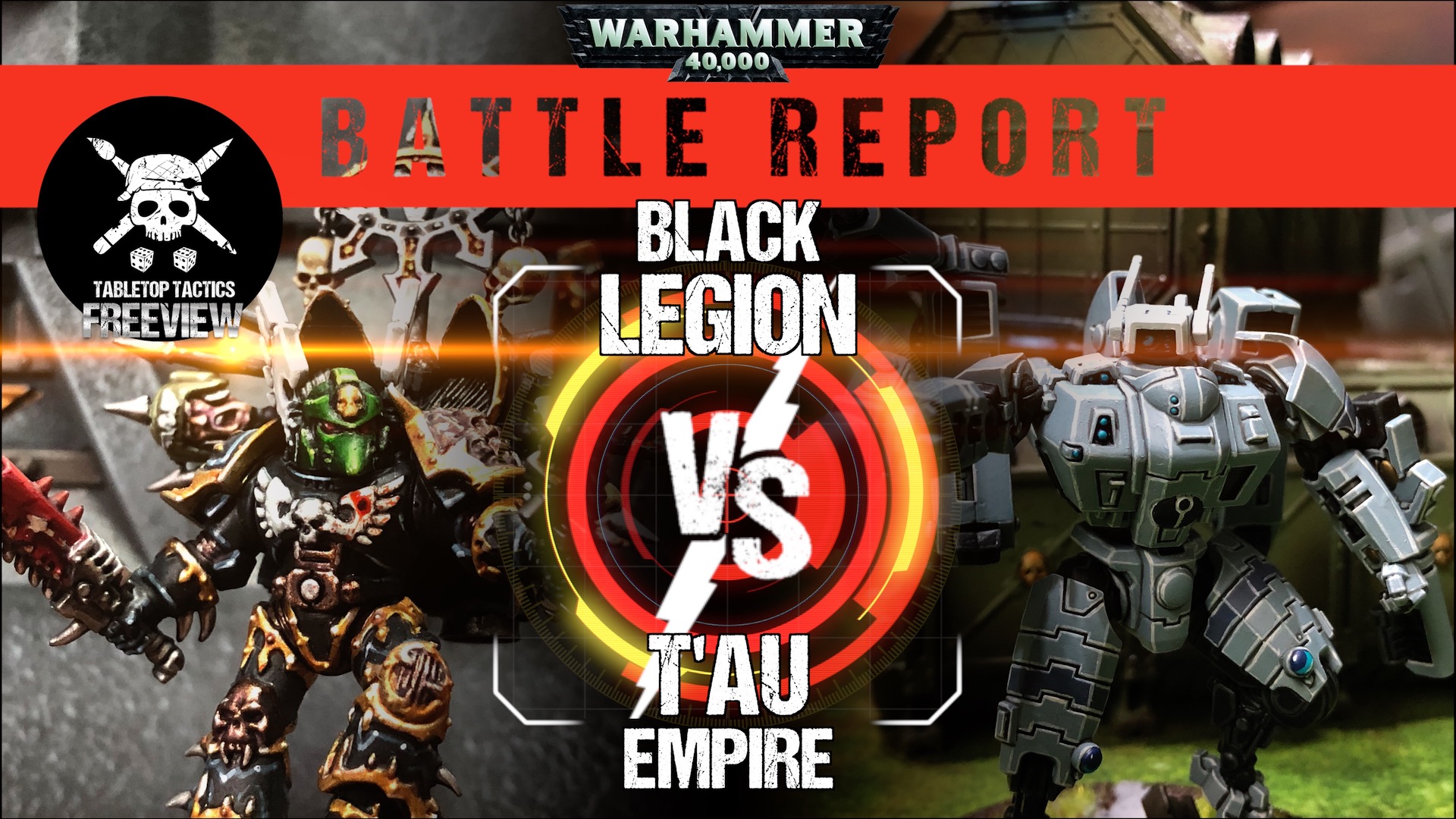 Black Legion vs Farsight Enclaves 1500pts Warhammer 40,000 8th Ed