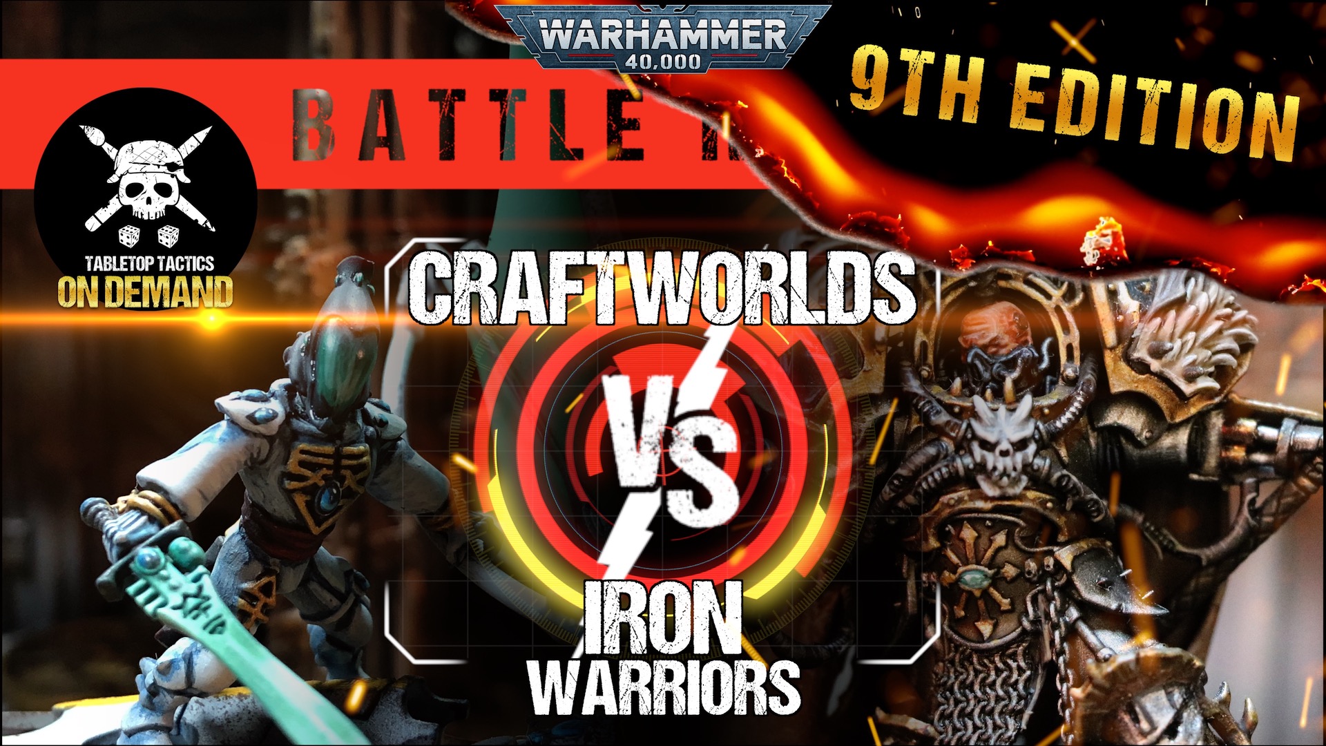 Craftworlds vs Iron Warriors 2000pts Warhammer 40,000 9th Ed Battle Report Tabletop Tactics