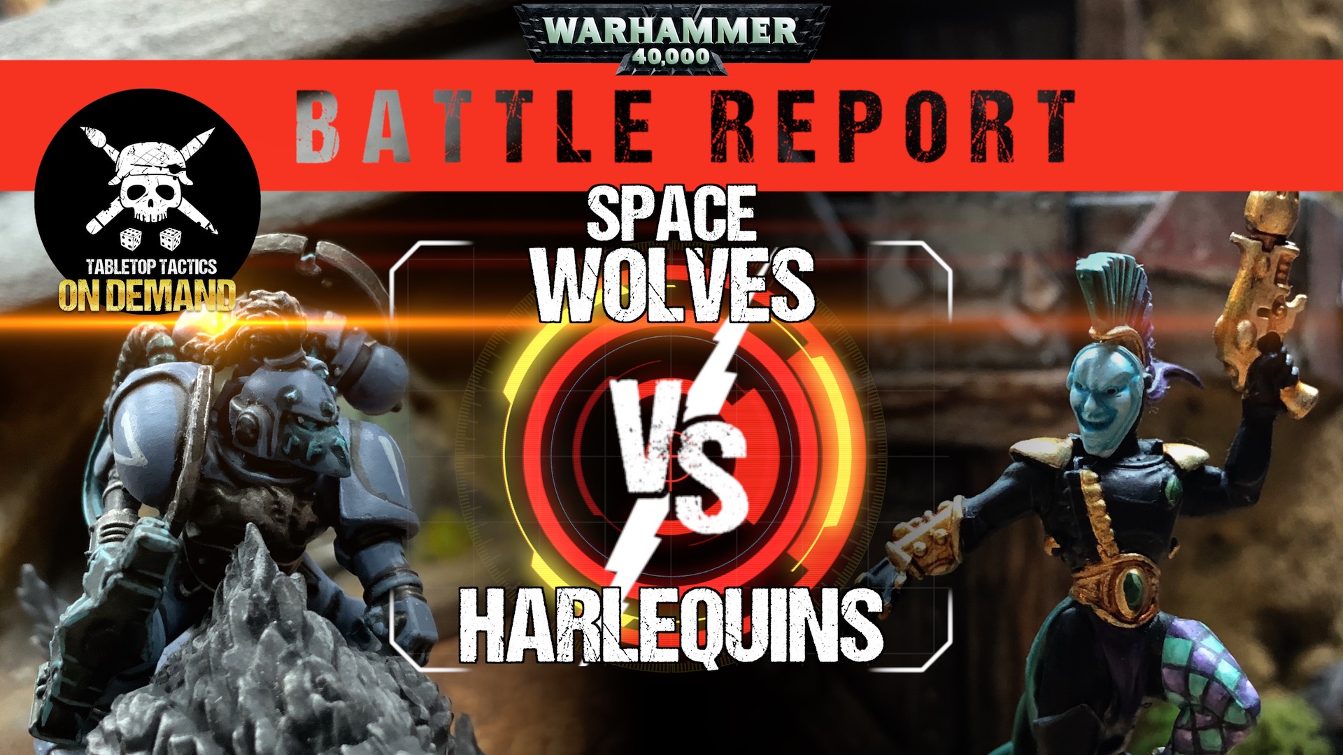 Space Wolves vs Harlequins 1500pts Warhammer 40,000 9th Ed Battle