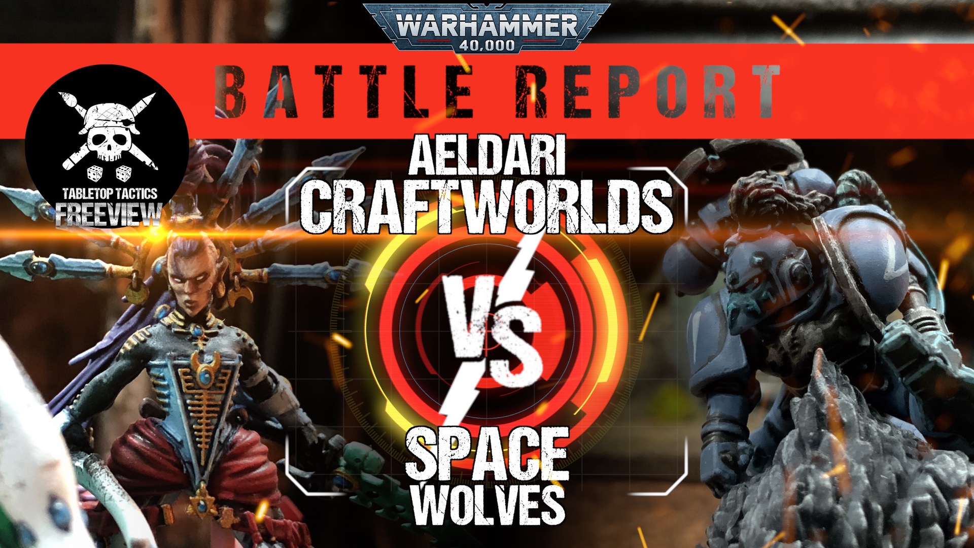 Space Wolves vs Craftworlds 2000pts Warhammer 40,000 Battle Report Tabletop Tactics