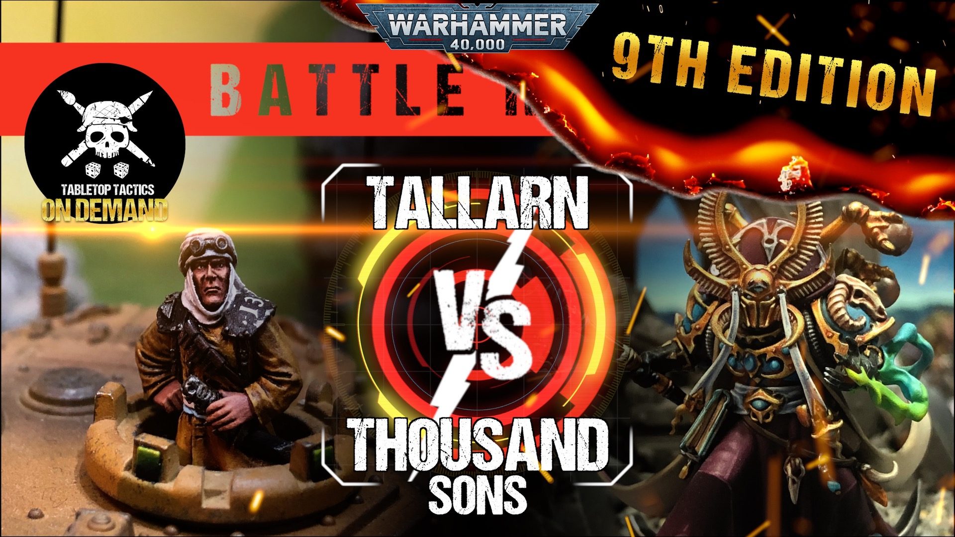 Tallarn vs Thousand Sons 2000pts Warhammer 40,000 Battle Report Tabletop Tactics