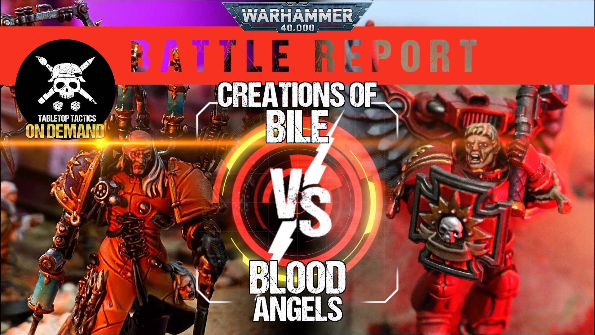 Creations of Bile vs Blood Angels 2000pts Warhammer 40,000 9th Ed