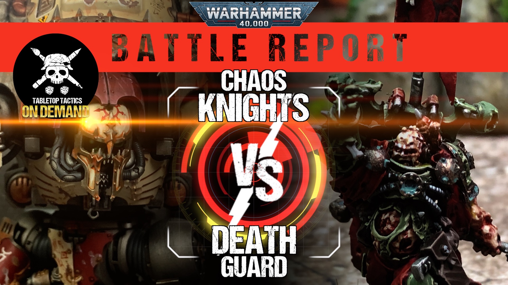 Chaos Knights vs Death Guard 2000pts Warhammer 40,000 9th Ed Battle