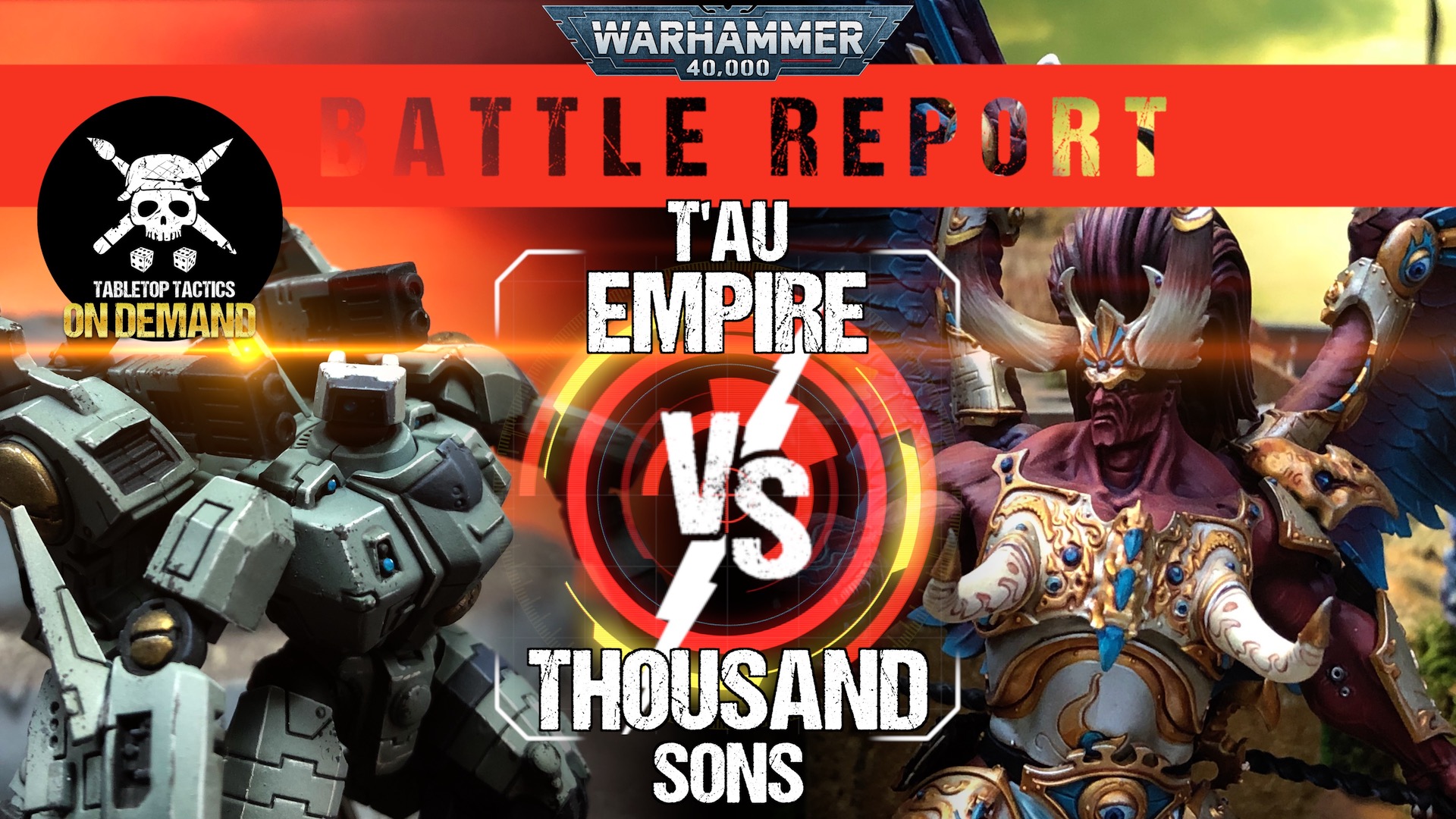T'au Empire vs Thousand Sons 2000pts Warhammer 40,000 9th Ed Battle Report Tabletop Tactics