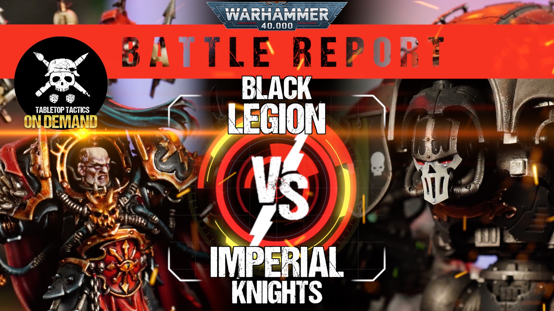 Black Legion vs Imperial Knights 2000pts Warhammer 40,000 9th Ed