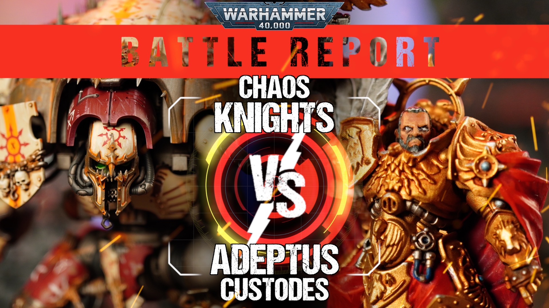 Chaos Knights vs Adeptus Custodes 2000pts Warhammer 40,000 Battle