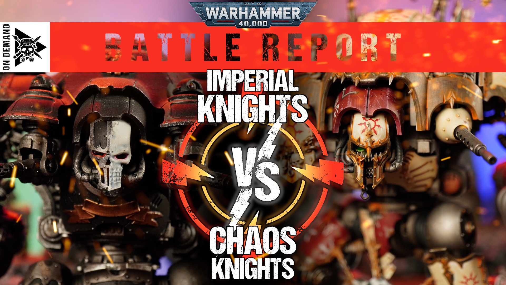 Imperial Knights vs Chaos Knights 2000pts Warhammer 40,000 Battle