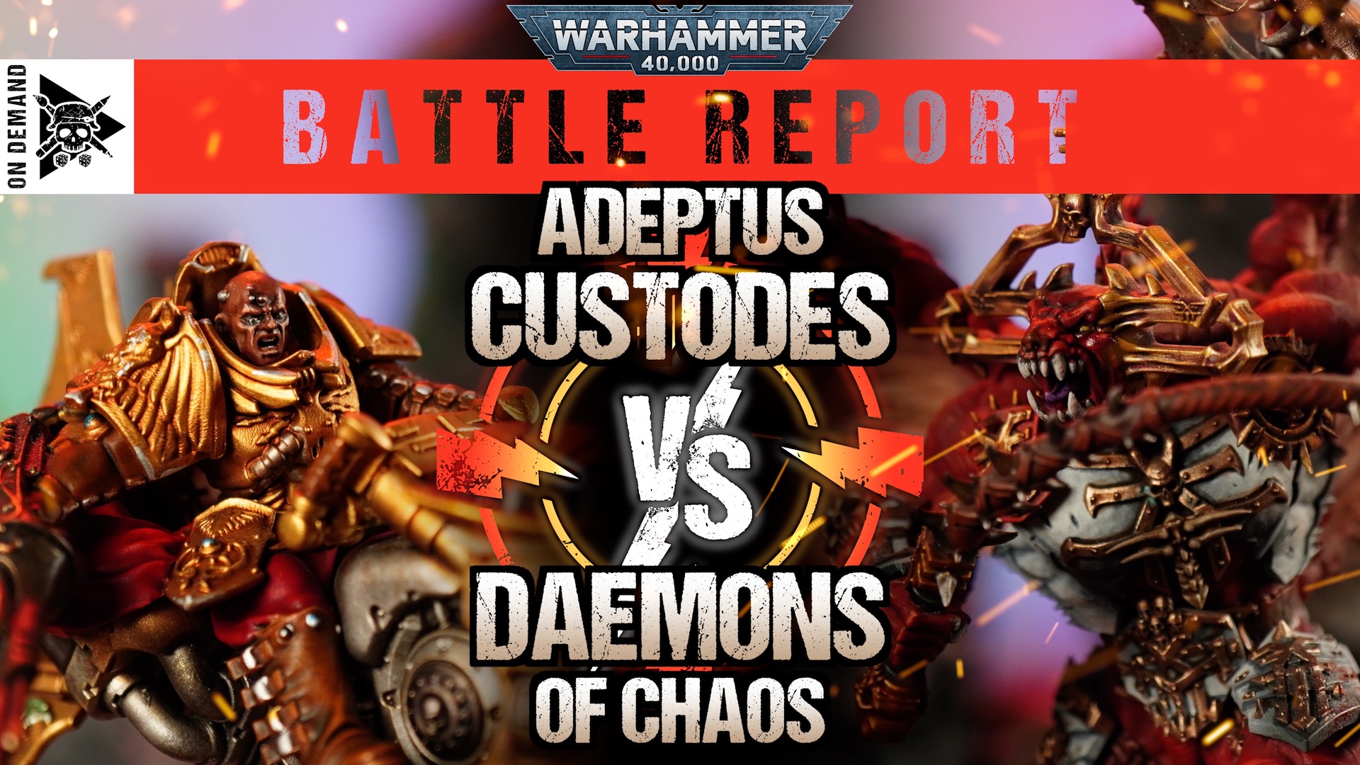Adeptus Custodes vs Daemons of Chaos 2000pts Warhammer 40,000 Battle