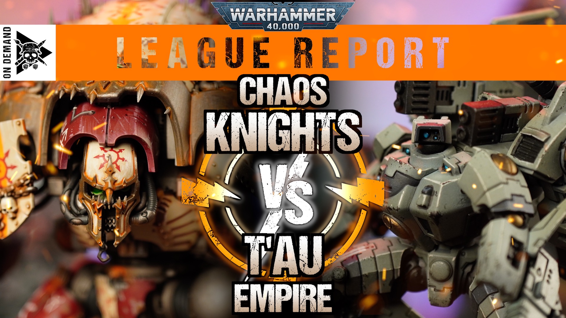 Chaos Knights vs T'au Empire 2000pts Warhammer 40,000 League Report