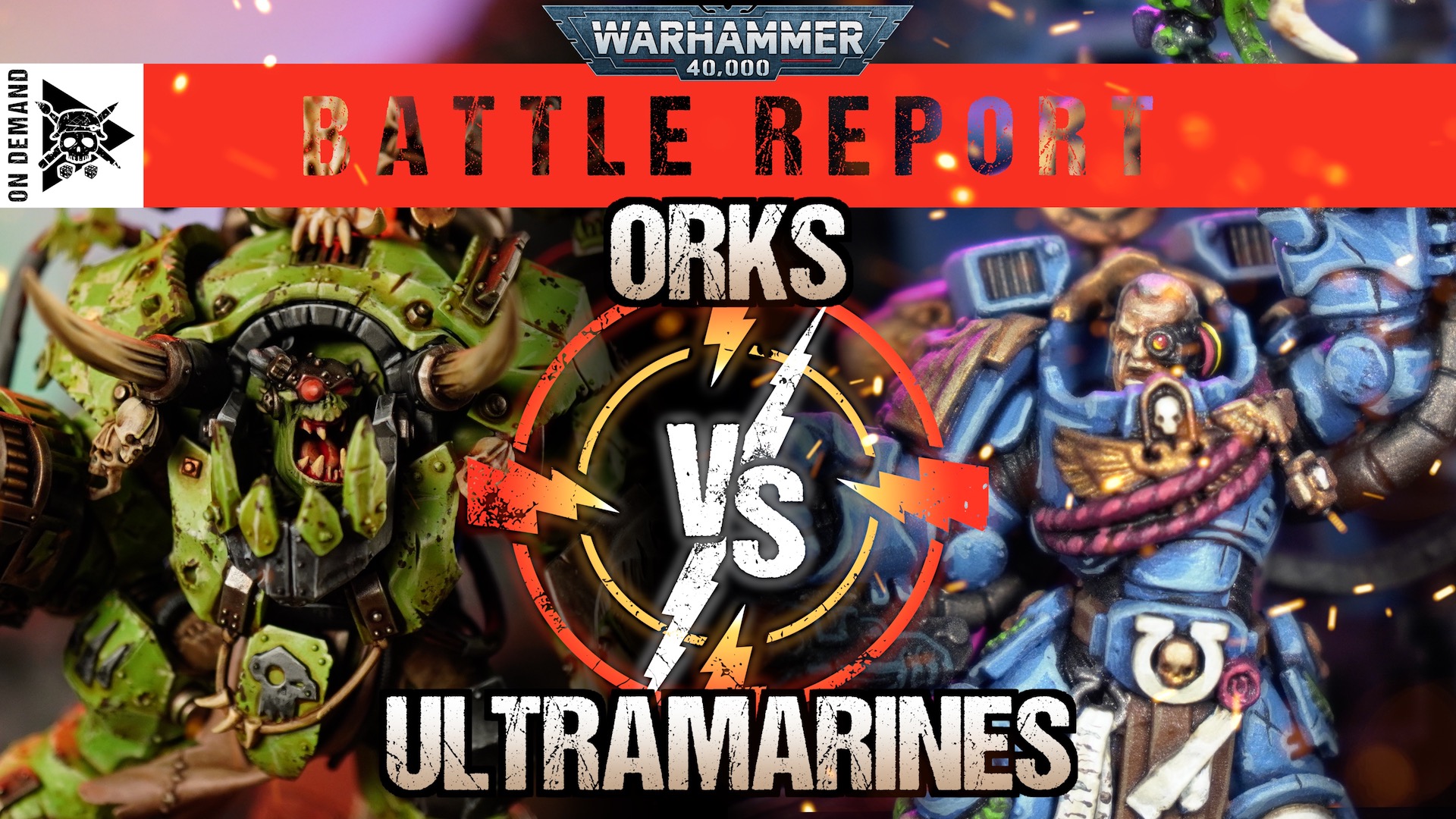 Orks vs Ultramarines 2000pts Warhammer 40,000 Battle Report