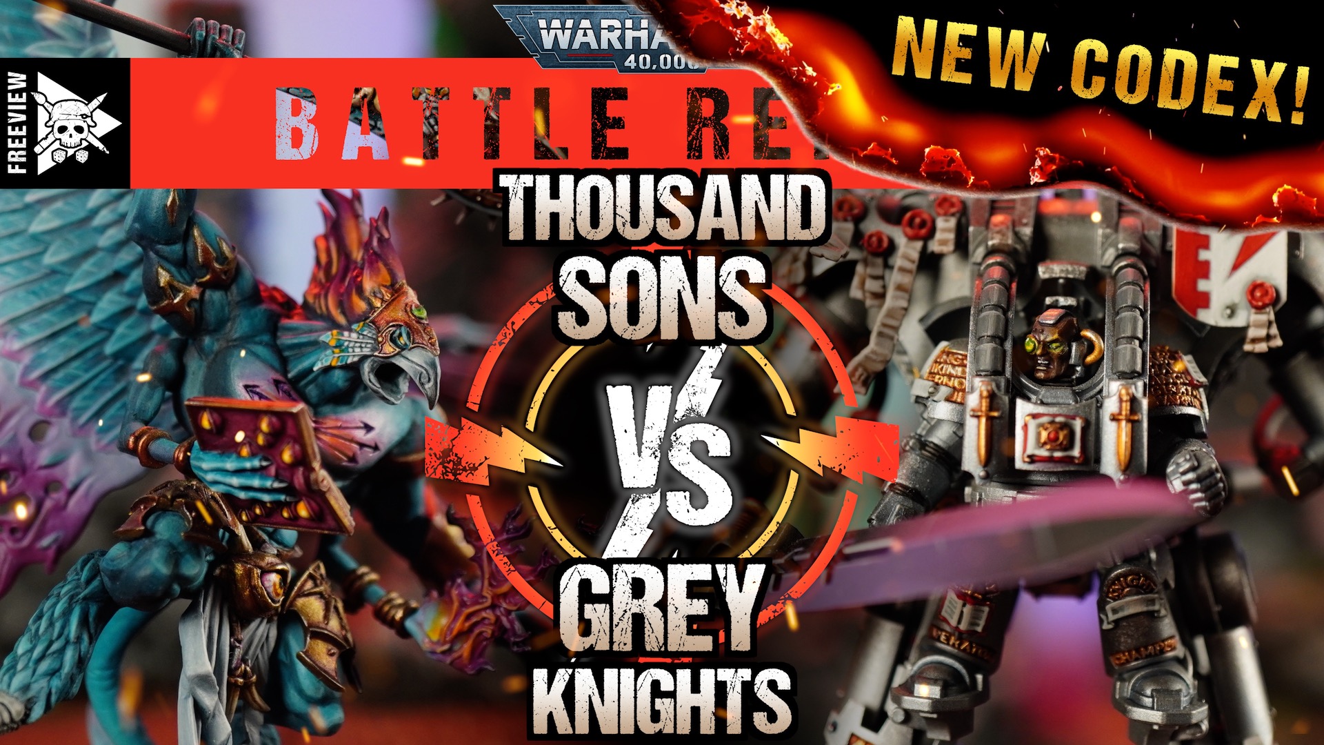 *NEW CODEXES!* Thousand Sons vs Grey Knights 2000pts Warhammer 40,000 Battle Report Tabletop