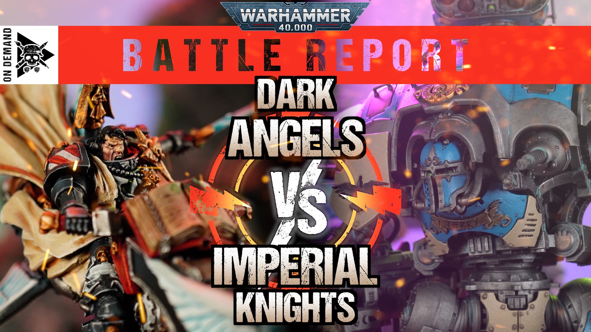 Dark Angels vs Imperial Knights 2000pts Warhammer 40,000 Battle Report Tabletop Tactics