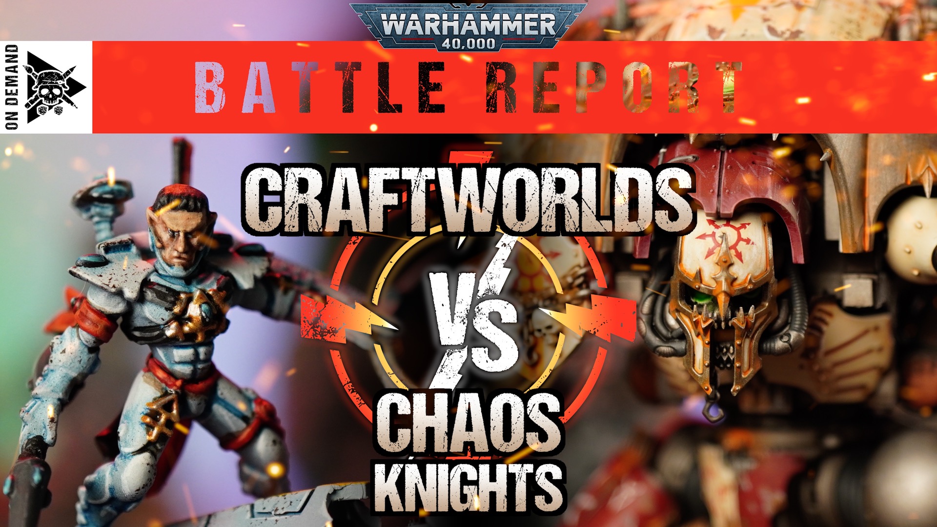 Craftworlds vs Chaos Knights 2000pts Warhammer 40,000 Battle Report