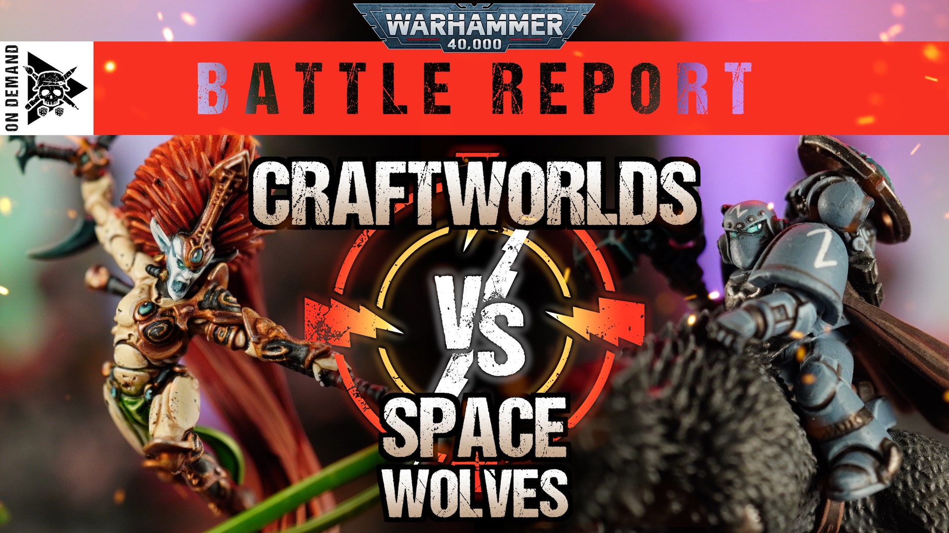 Craftworlds vs Space Wolves 2000pts Warhammer 40,000 Battle Report Tabletop Tactics
