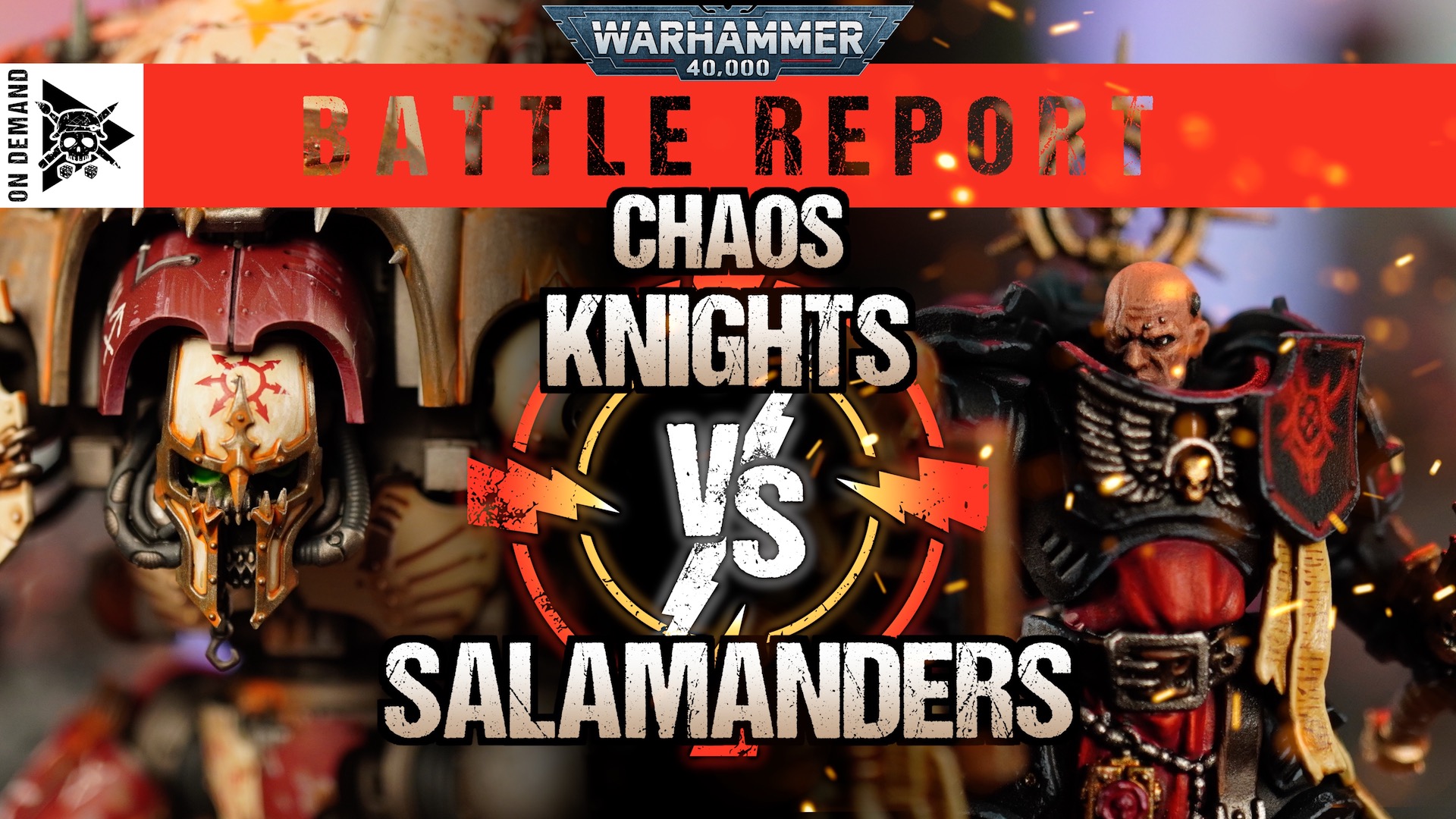 Chaos Knights vs Salamanders 2000pts Warhammer 40,000 Battle Report