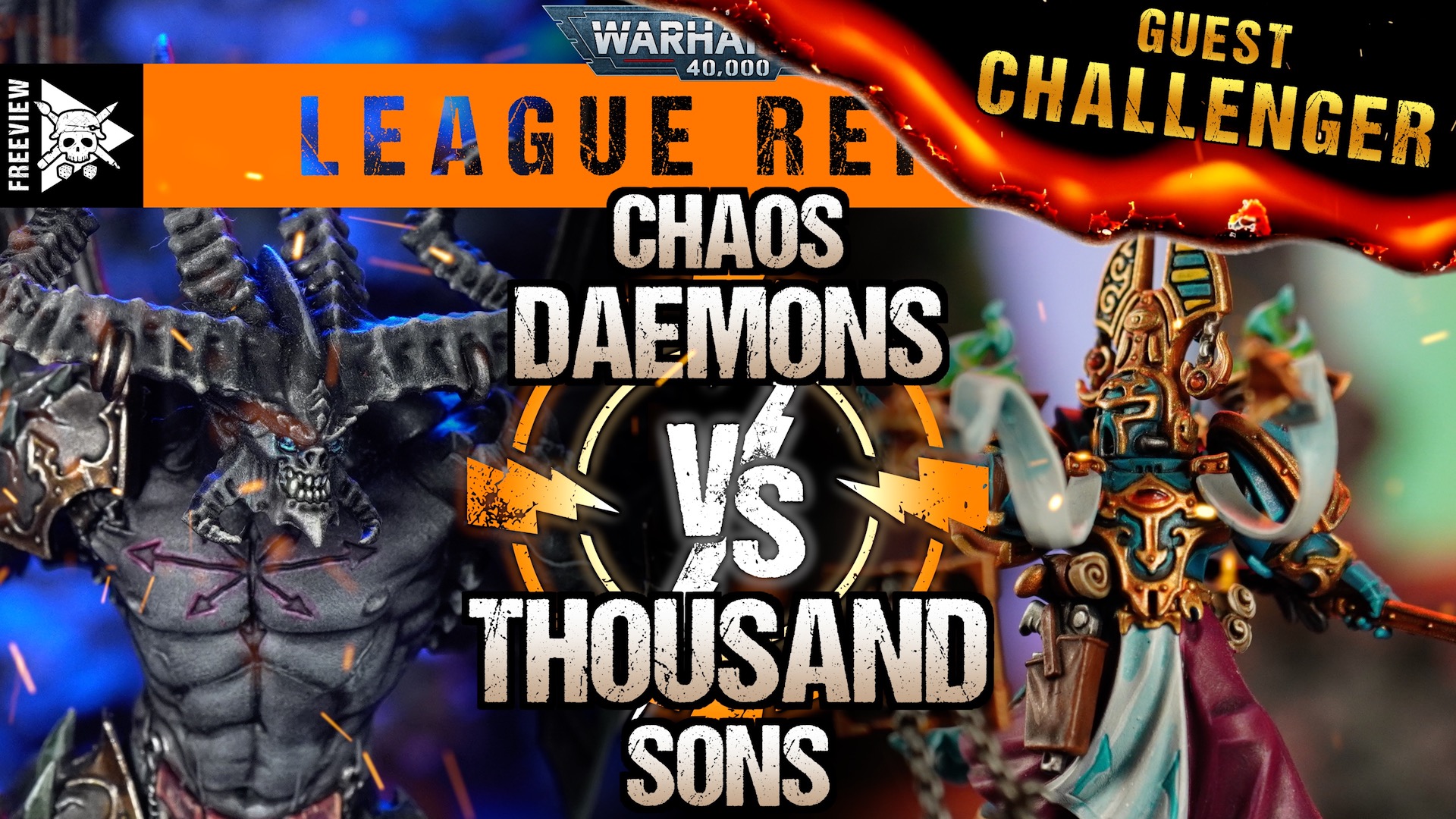 Chaos Daemons vs Thousand Sons 2000pts Warhammer 40,000 League Report Tabletop Tactics