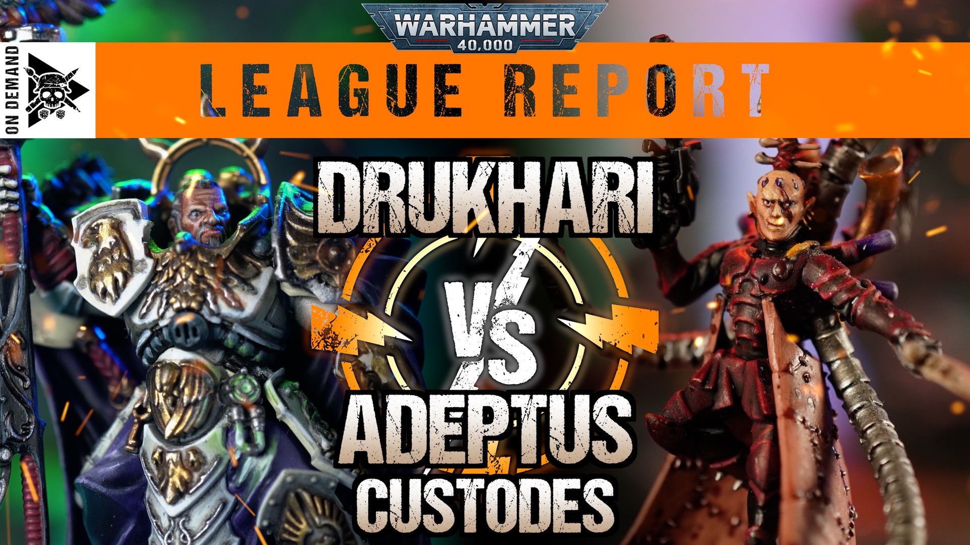 Drukhari vs Adeptus Custodes 2000pts Warhammer 40,000 League Report