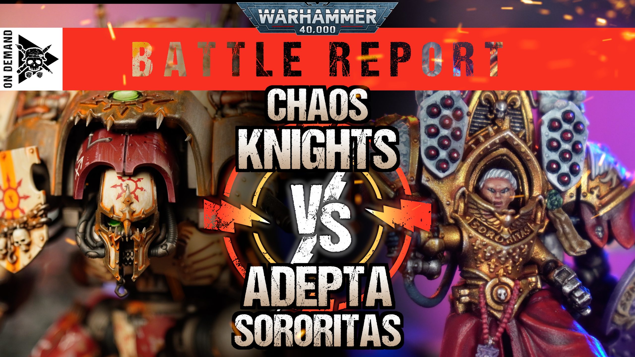 Chaos Knights vs Adepta Sororitas 2000pts Warhammer 40,000 Battle