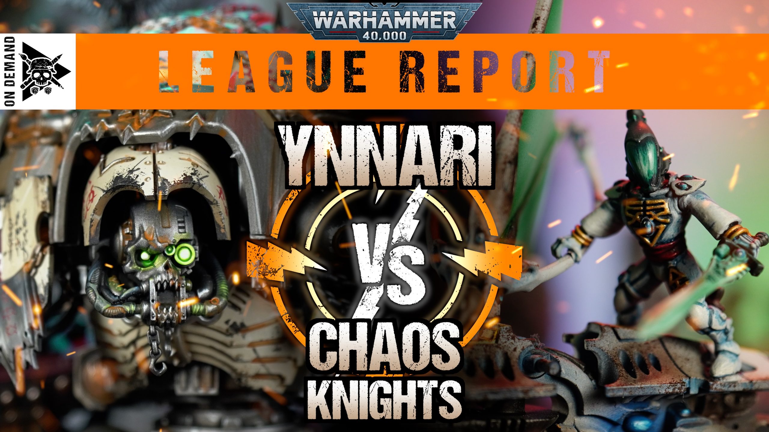 Ynnari vs Chaos Knights 2000pts Warhammer 40,000 League Report