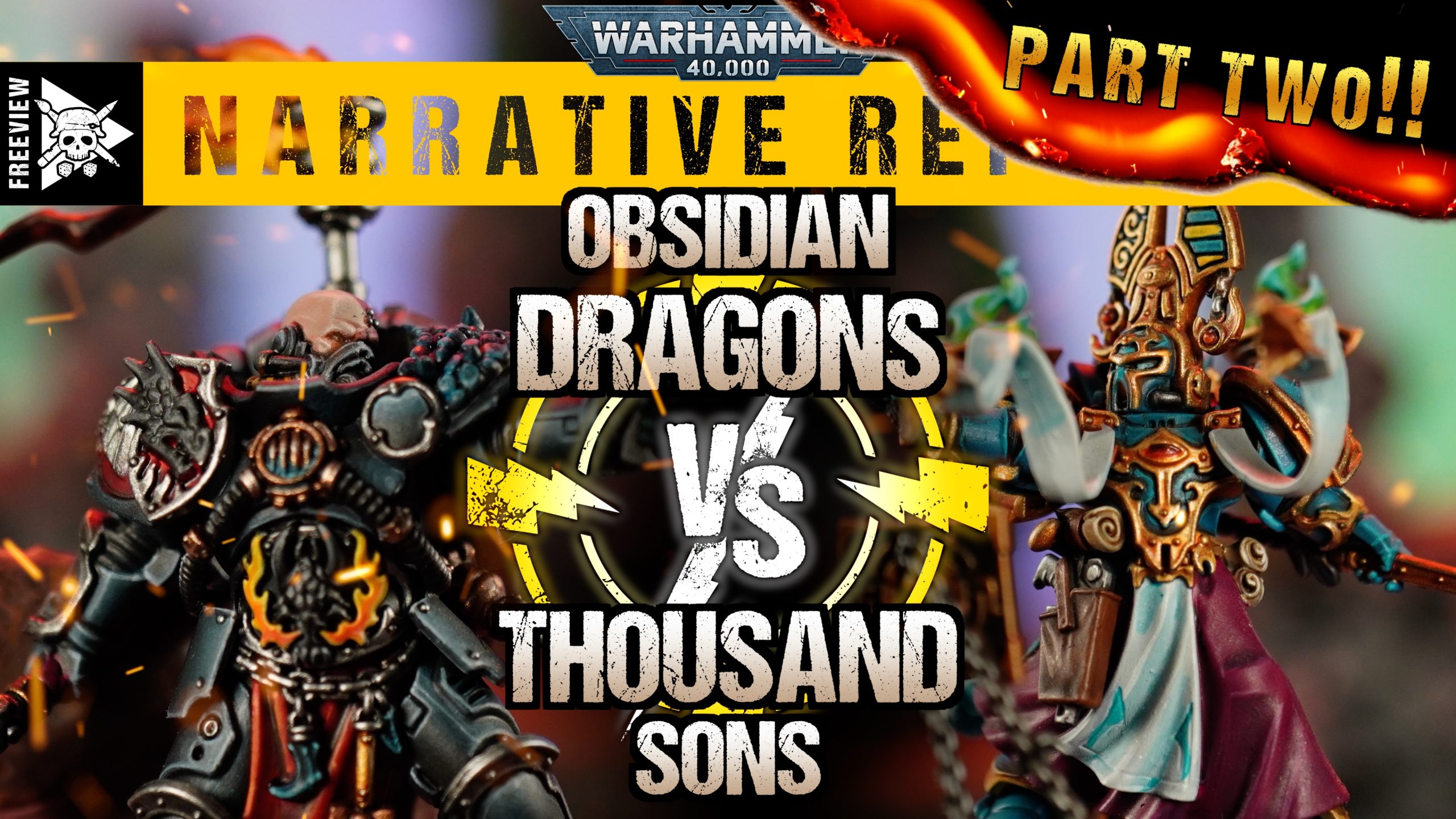 Thousand Sons vs Obsidian Dragons 1750pts Warhammer 40,000 Narrative Report Tabletop Tactics