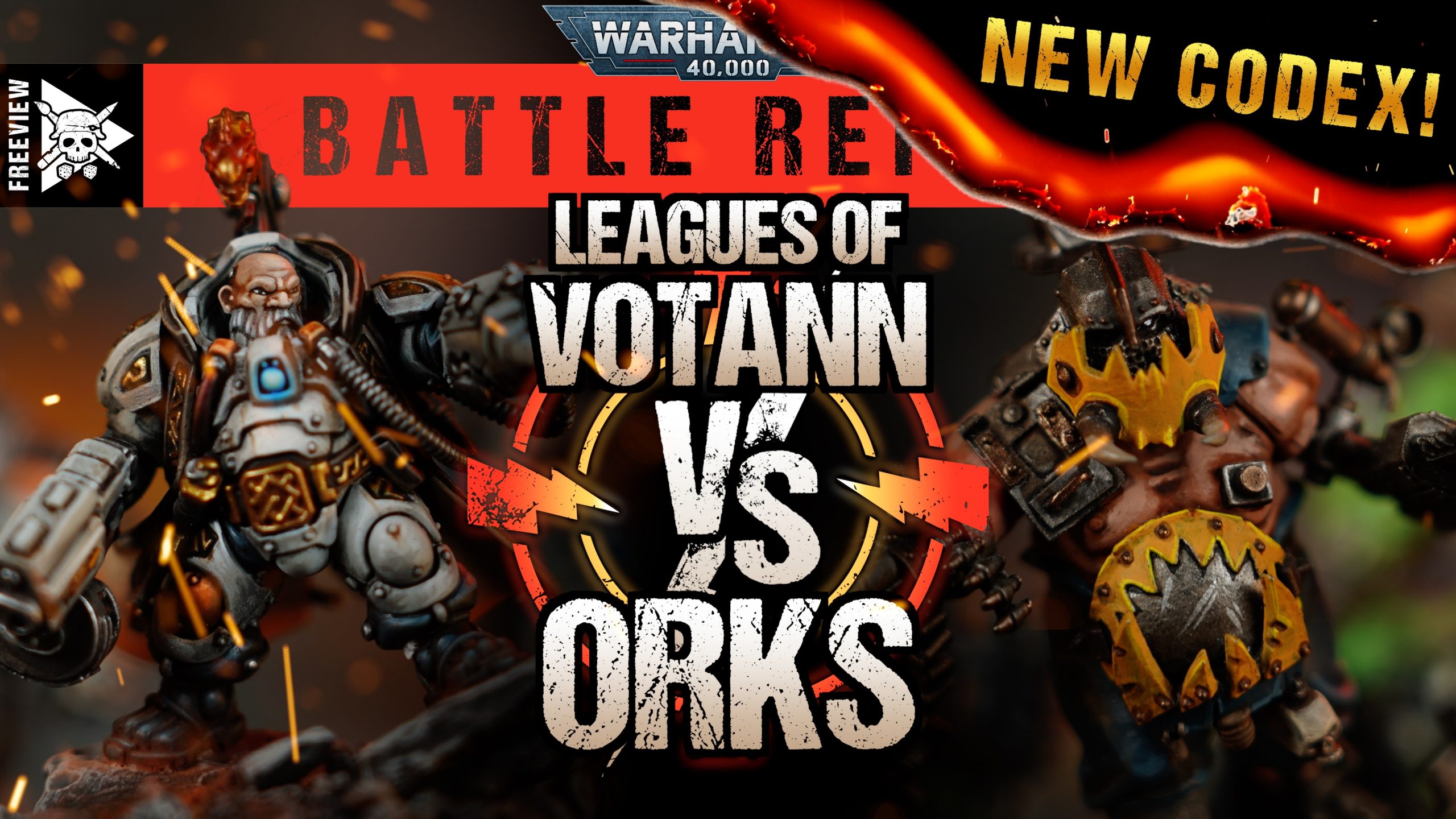 **NEW CODEX** Leagues of Votann vs Orks Warhammer 40,000 Battle