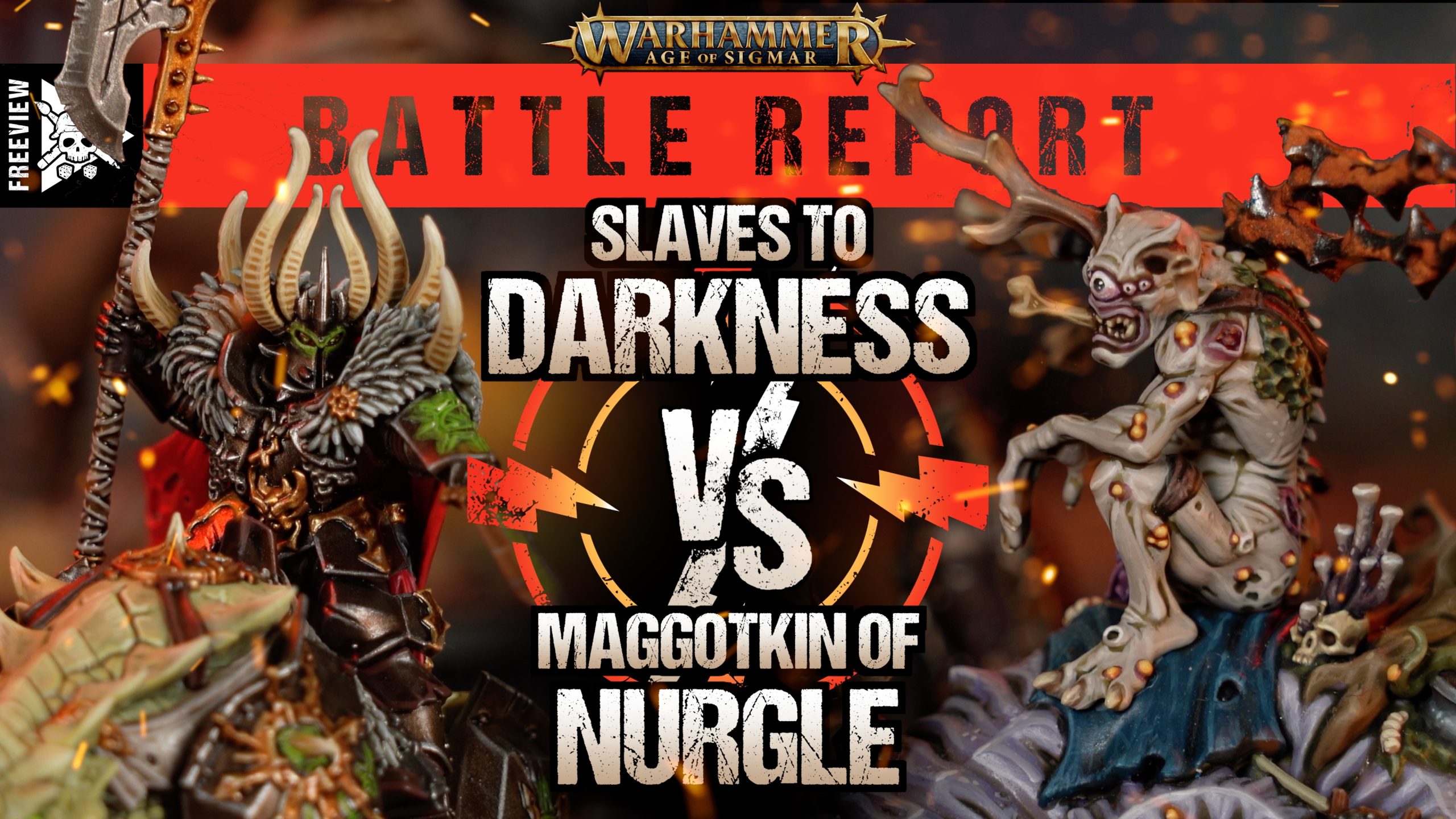 Slaves to Darkness vs Maggotkin of Nurgle Age of Sigmar Battle Report