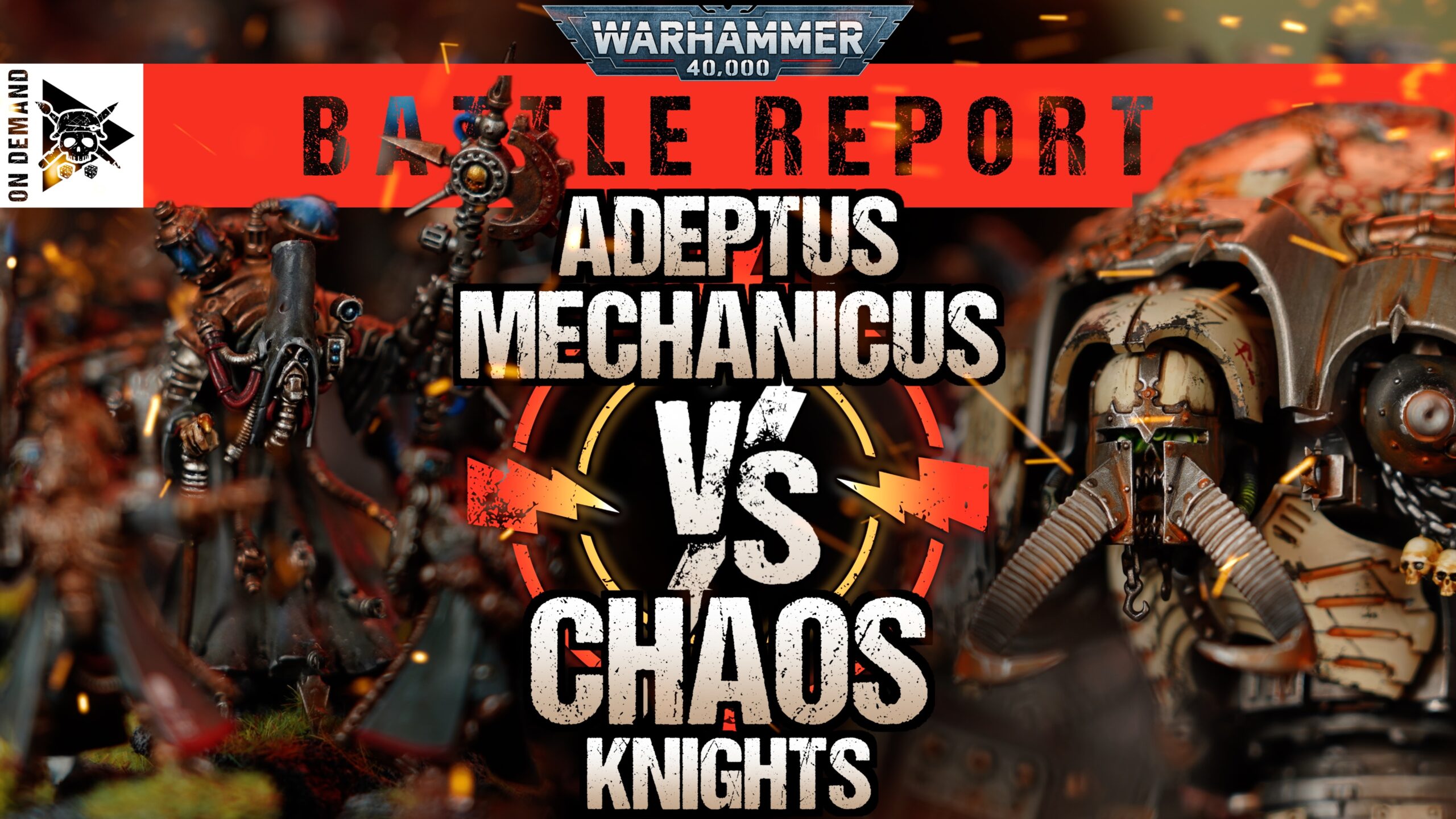 Adeptus Mechanicus Vs Chaos Knights | Warhammer 40,000 Battle Report ...