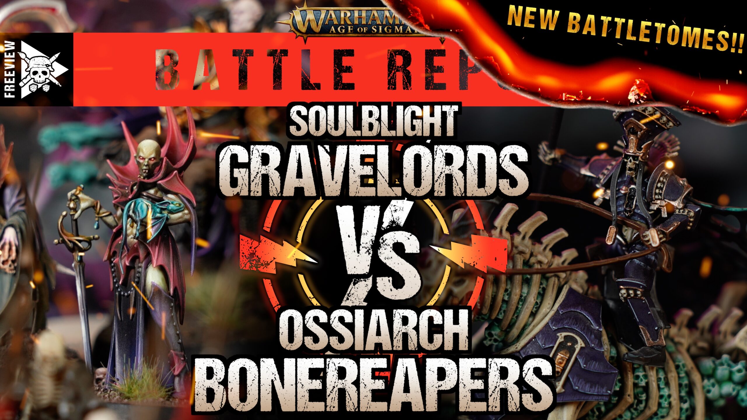 **NEW BATTLETOMES** Soulblight Gravelords vs Ossiarch Bonereapers Age of Sigmar Battle Report