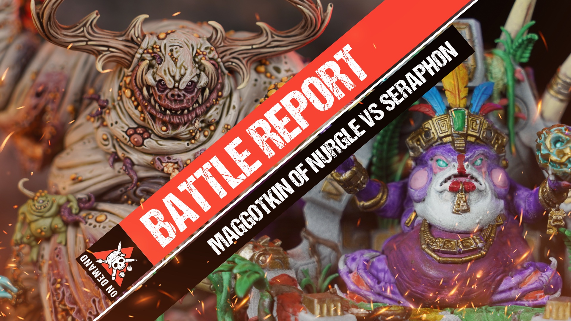 Maggotkin of Nurgle vs Seraphon Age of Sigmar Battle Report Tabletop Tactics