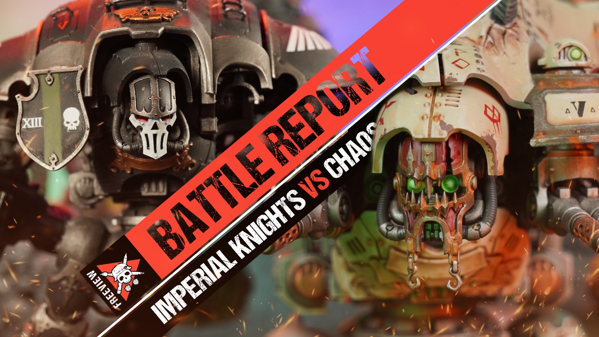 Imperial Knights vs Chaos Knights Warhammer 40k Battle Report