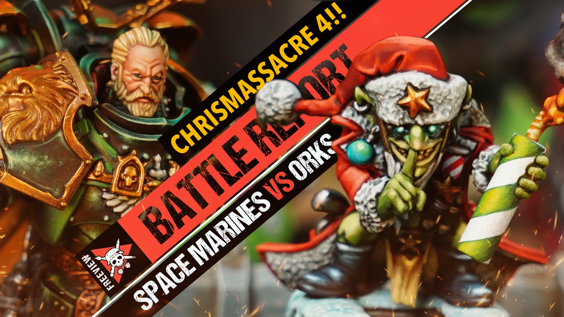 CHRISMASSACRE 4 The Red Gobbo vs The Grinch Warhammer 40k Battle Report Tabletop Tactics