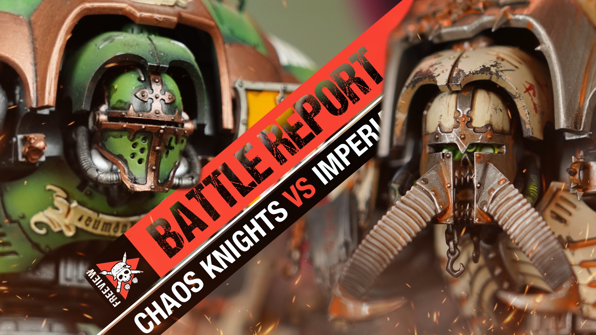 Chaos Knights vs Imperial Knights Warhammer 40k Battle Report