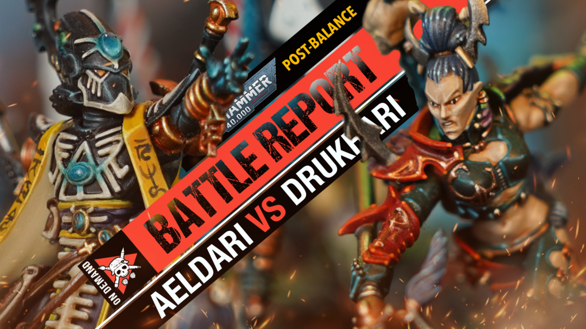 Drukhari vs Aeldari Warhammer 40k Battle Report Tabletop Tactics