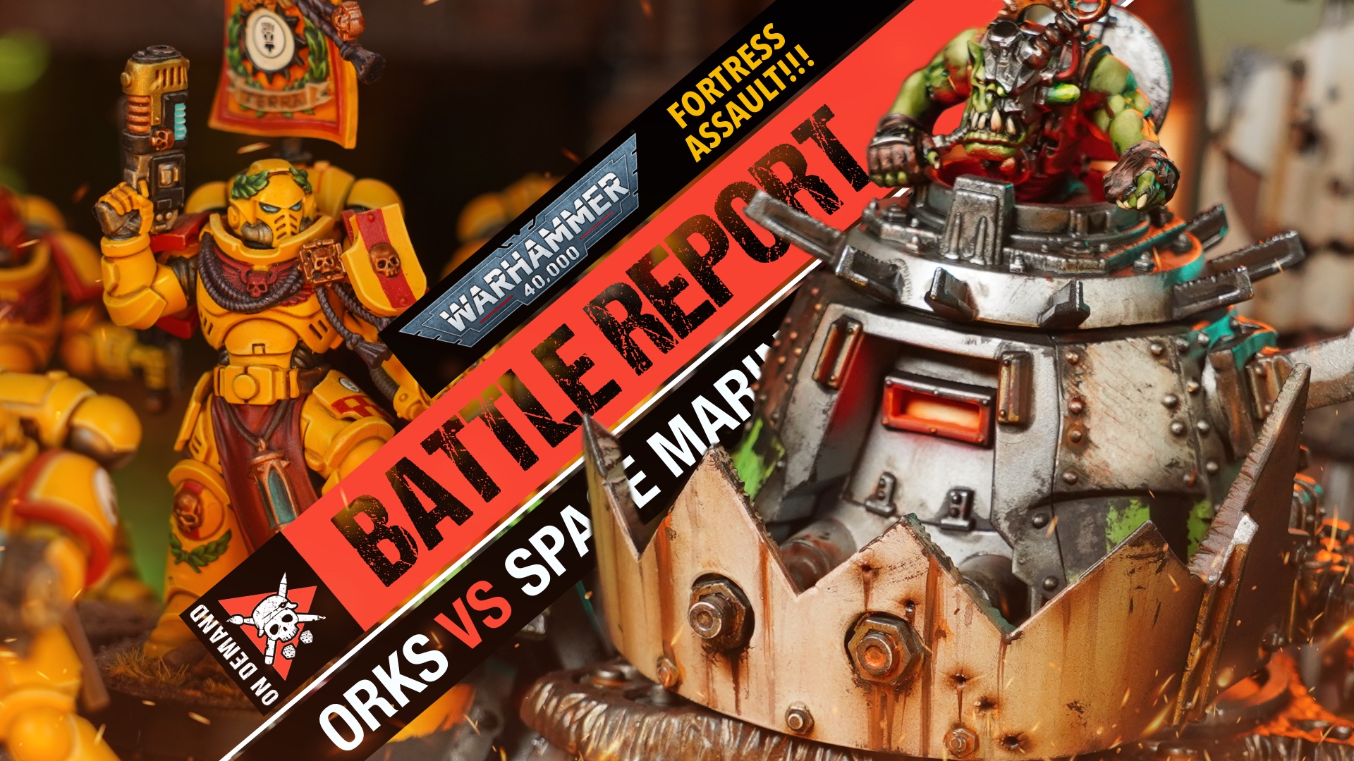 Orks vs Space Marines | Warhammer 40k Battle Report - Tabletop Tactics