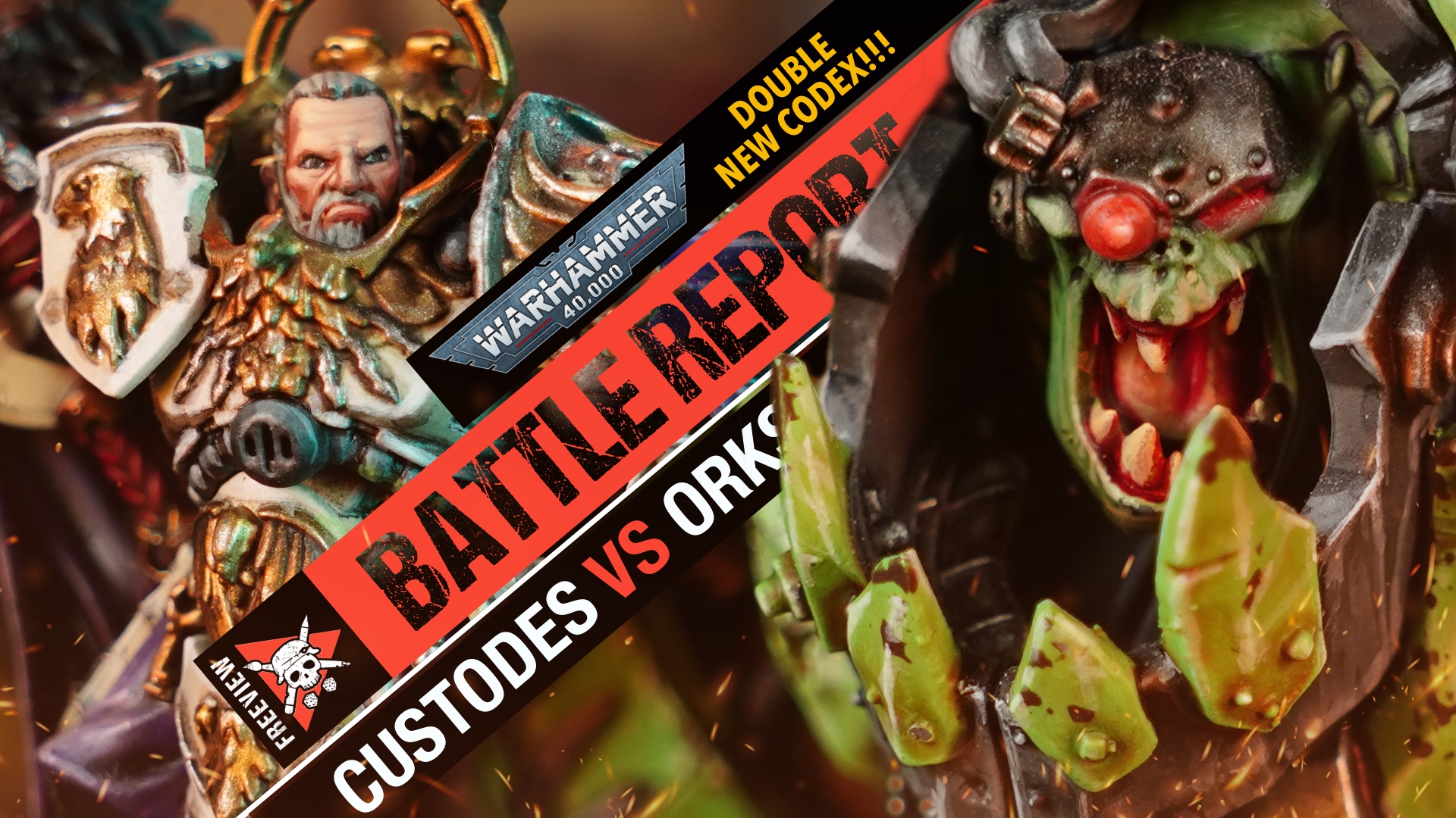 *NEW CODEXES* Orks vs Adeptus Custodes Warhammer 40k Battle Report