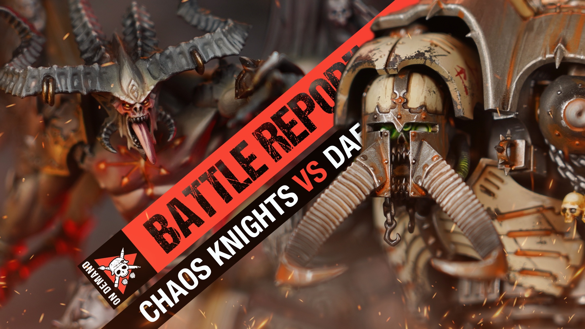 Chaos Knights vs Chaos Daemons Warhammer 40k Battle Report Tabletop