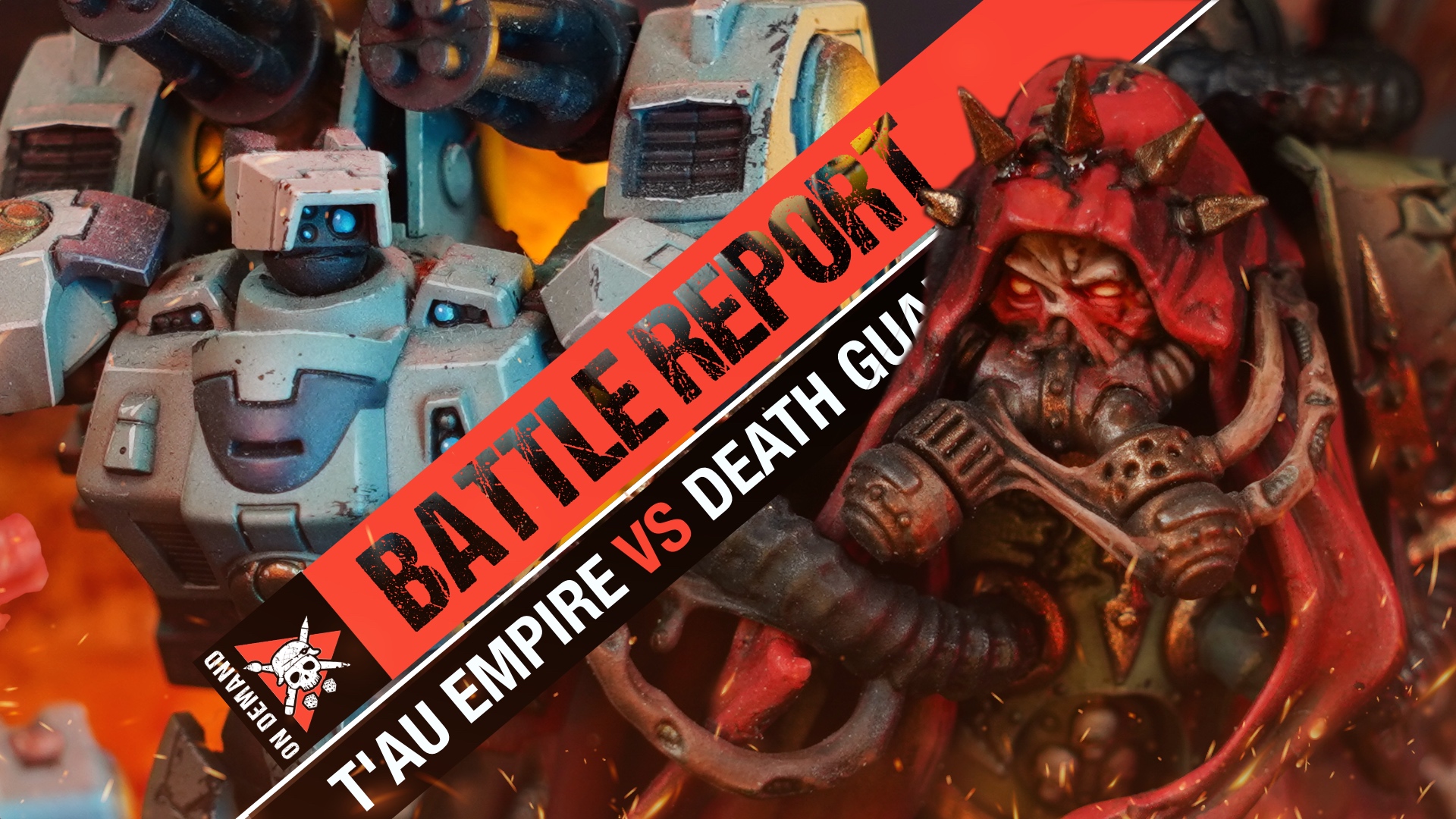Death Guard vs T'au Empire Warhammer 40K Battle Report Tabletop Tactics