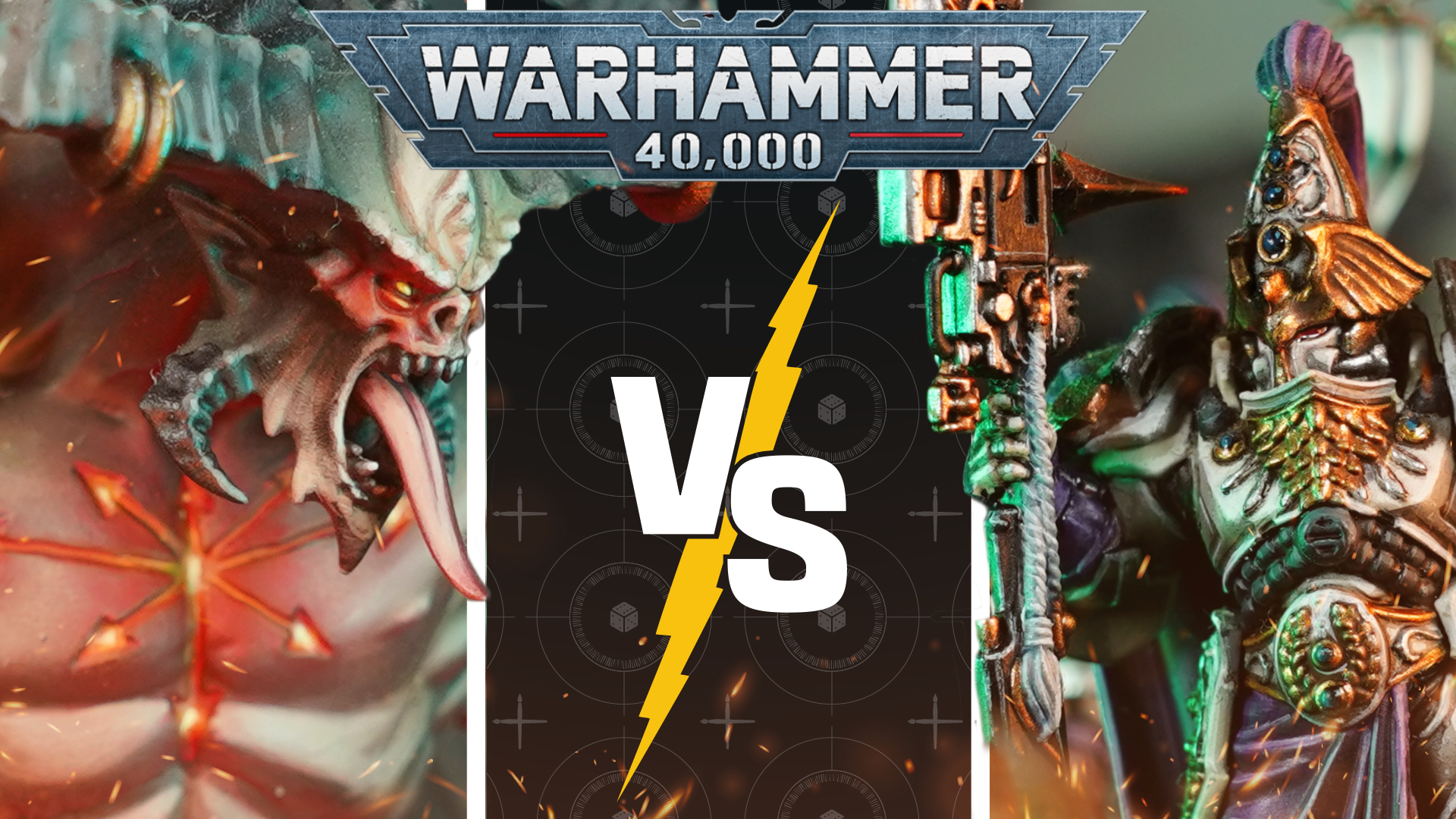 Détachement Warhammer 40k - Chaos Daemons, 23 Figurines Peintes Et Assemblées