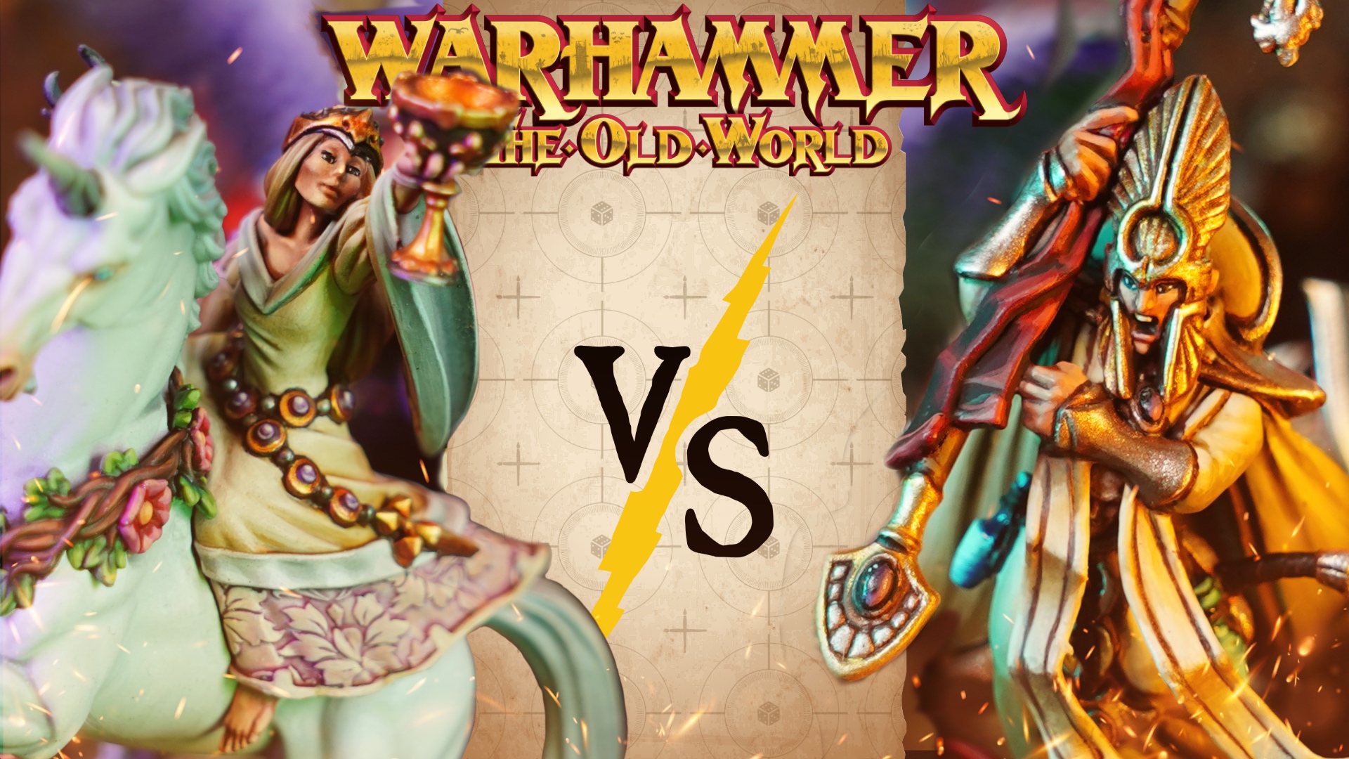 Kingdoms of Bretonnia vs High Elves | Warhammer The Old World Battle ...
